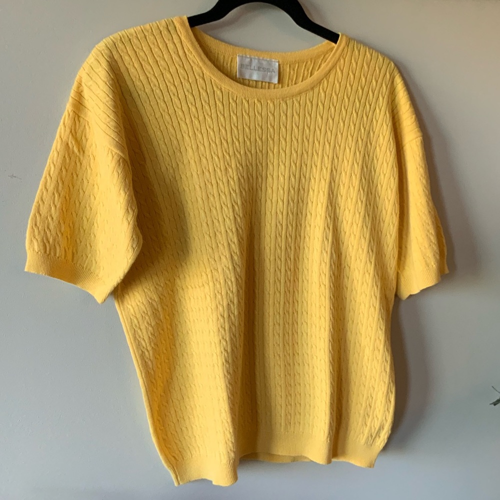 Sunshine Yellow Short Sleeve Top